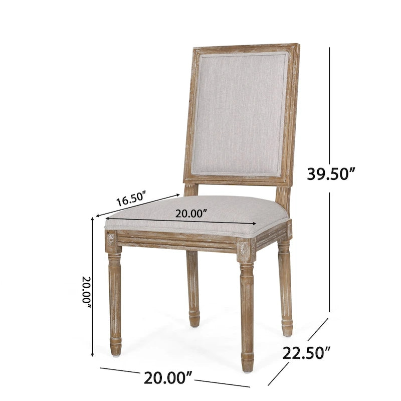 Chaise de salle à manger Regina Wood Tapissée par