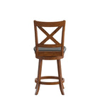 Tabouret de comptoir pivotant en bois, modèle Ladderback, capitonné et moderne