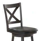 Tabouret de comptoir pivotant en bois, modèle Ladderback, capitonné et moderne