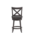 Tabouret de comptoir pivotant en bois, modèle Ladderback, capitonné et moderne