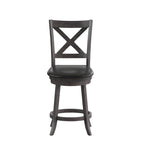 Tabouret de comptoir pivotant en bois, modèle Ladderback, capitonné et moderne