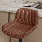 Tabouret de bar pivotant et réglable en cuir PU (lot de 2)