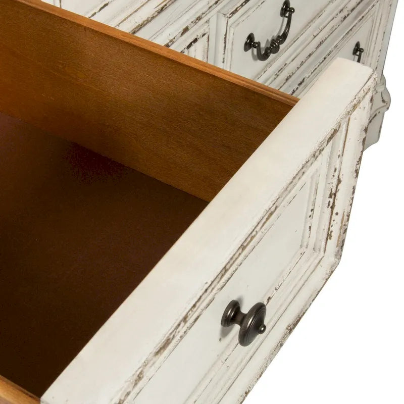 Commode et miroir de chambre Magnolia Manor en chêne - 2 options de finition