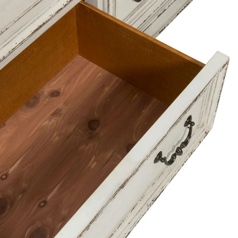 Commode et miroir de chambre Magnolia Manor en chêne - 2 options de finition