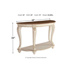 Table console Signature Design by Ashley Realyn – blanc/brun