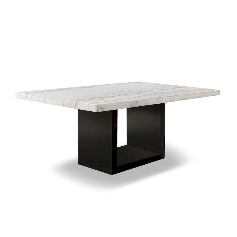 Table à manger en marbre blanc de 70 pouces