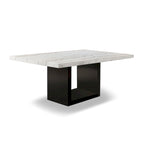 Table à manger en marbre blanc de 70 pouces