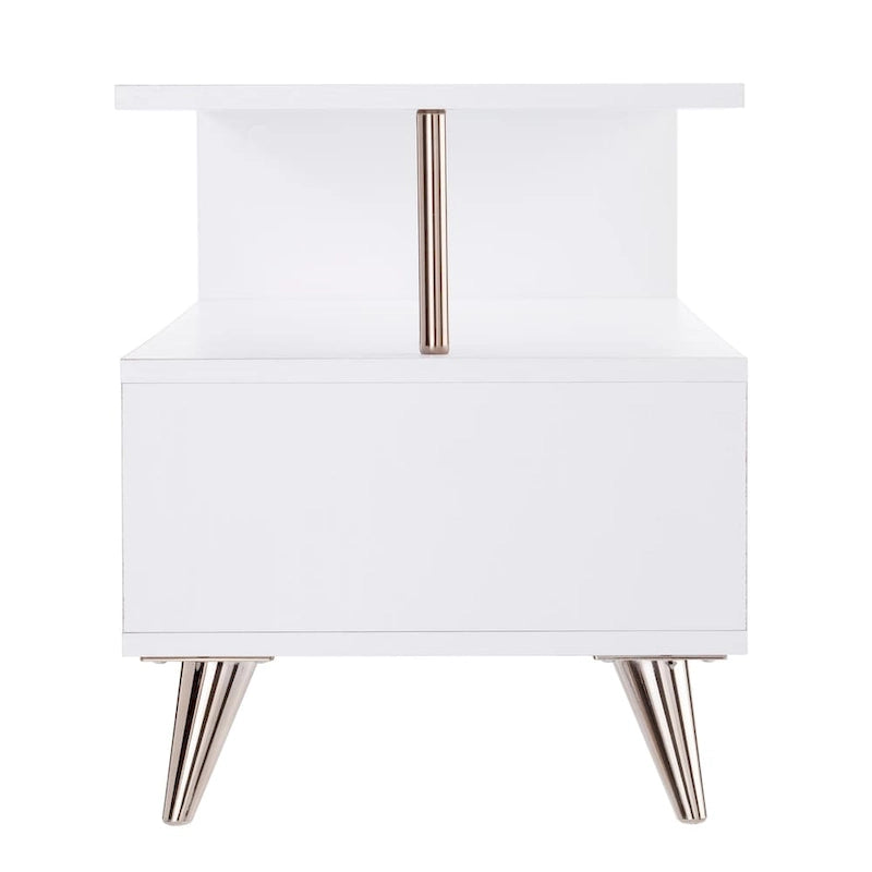 Meuble TV bas blanc pour téléviseurs jusqu'à 41 pouces