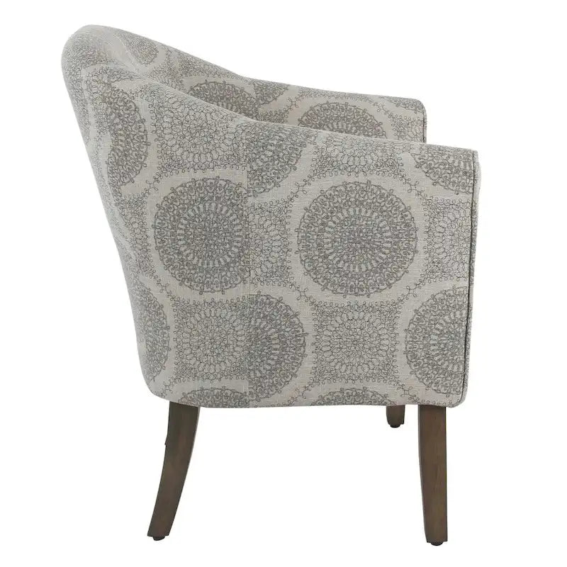 Fauteuil d'appoint médaillon gris Blakeney