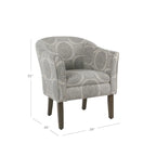 Fauteuil d'appoint médaillon gris Blakeney