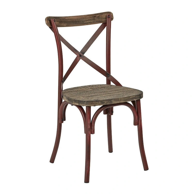 Chaise de salle à manger Somerset X en métal vieilli