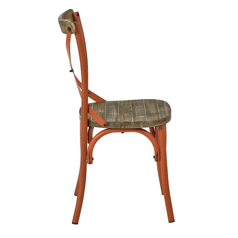 Chaise de salle à manger Somerset X en métal vieilli