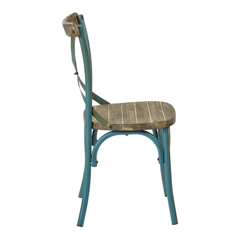 Chaise de salle à manger Somerset X en métal vieilli