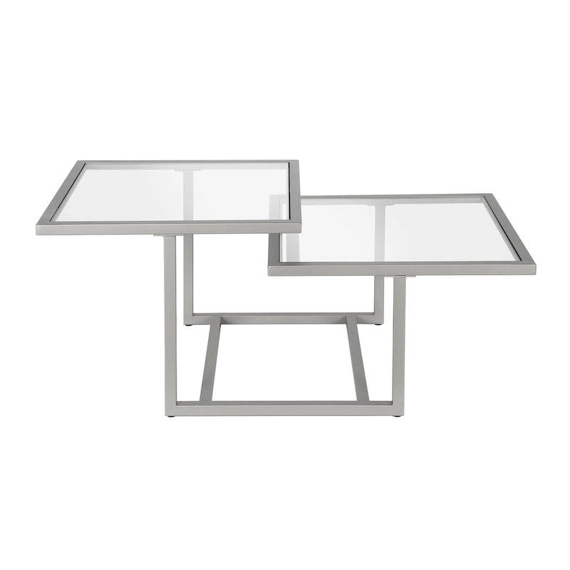 Table Basse à Deux Niveaux en Bronze Noirci Silver Orchid Solm
