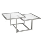 Table Basse à Deux Niveaux en Bronze Noirci Silver Orchid Solm