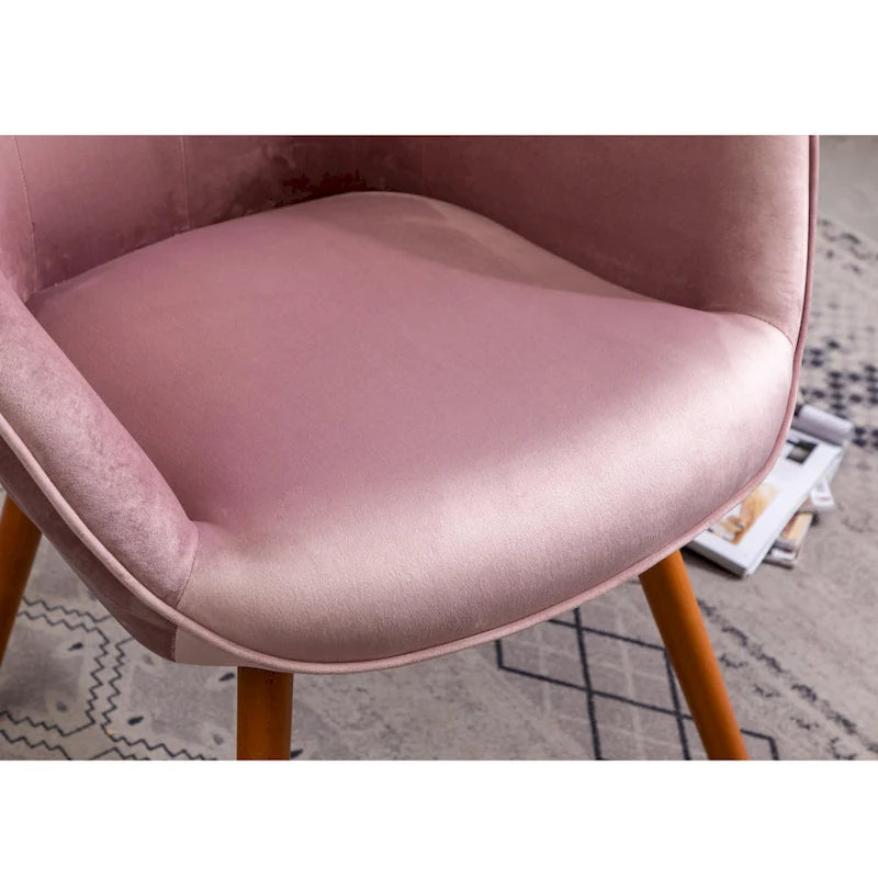 Fauteuil d'appoint en velours à dossier haut et capitonné