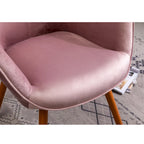 Fauteuil d'appoint en velours à dossier haut et capitonné