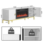 Meuble TV de 70 po avec cheminée électrique de 36 po à feu de bois