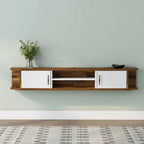 Console TV flottante à 4 étagères de 180 cm de style milieu de siècle