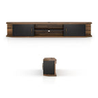 Console TV flottante à 4 étagères de 180 cm de style milieu de siècle