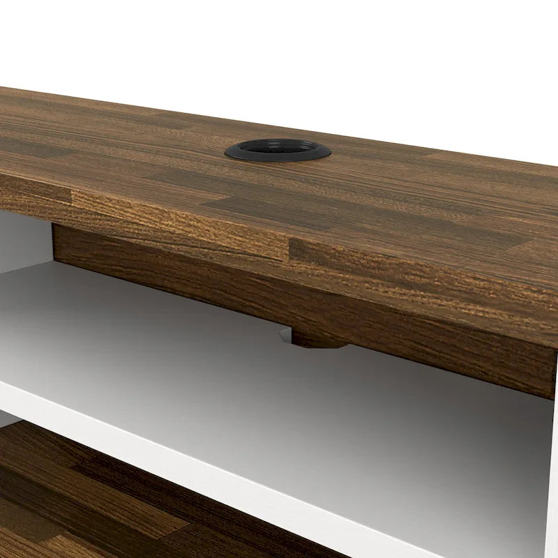 Console TV flottante à 4 étagères de 180 cm de style milieu de siècle