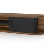 Console TV flottante à 4 étagères de 180 cm de style milieu de siècle