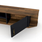 Console TV flottante à 4 étagères de 180 cm de style milieu de siècle