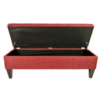  'Brooke 10' Solid-colored Fabric/Wood Button-tufted Long Storage Bench
