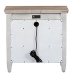 Table de chevet à 1 tiroir avec station de recharge Heartland Antique White