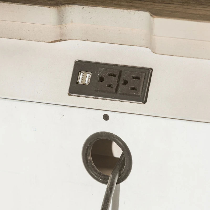 Table de chevet à 1 tiroir avec station de recharge Heartland Antique White