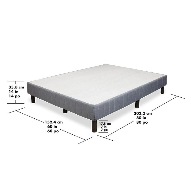 Hollywood Bed Frame Queen Enforce Plateforme et Sommier Métallique