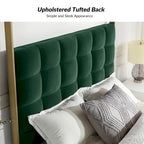 Lit à baldaquin Queen Size Milton contemporain rembourré par
