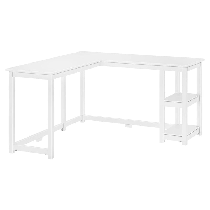 Bureau d'angle avec étagères