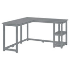 Bureau d'angle avec étagères