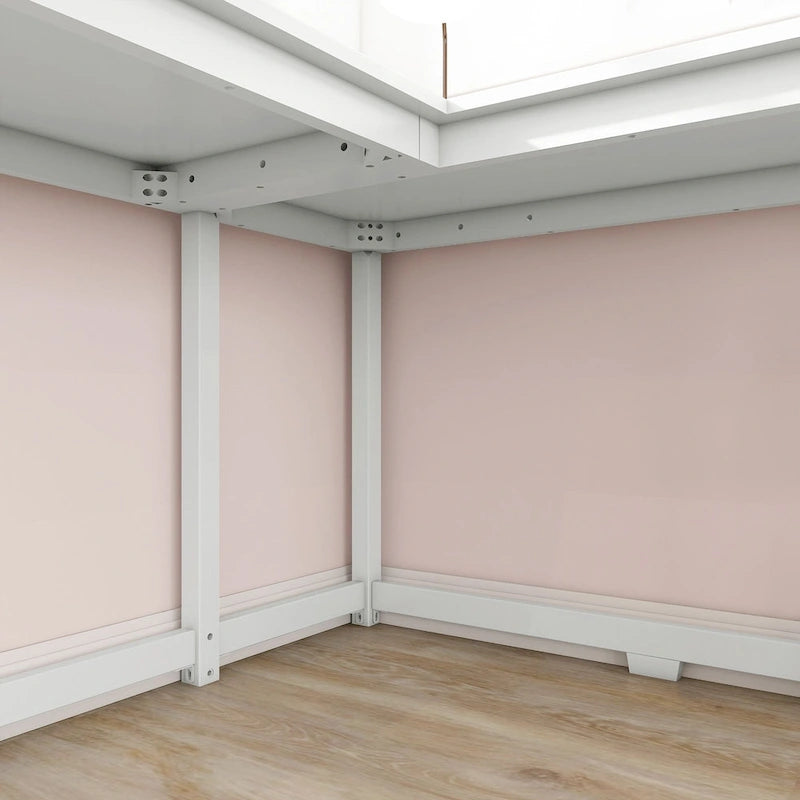 Bureau d'angle avec étagères