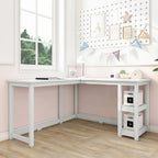 Bureau d'angle avec étagères