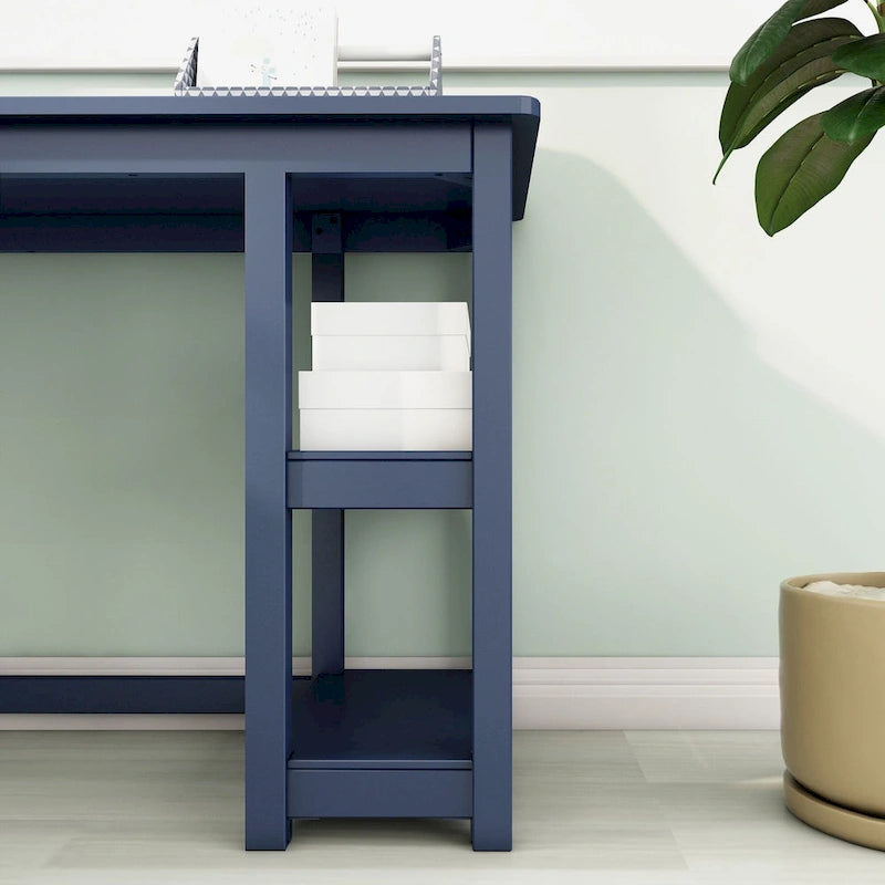 Bureau d'angle avec étagères