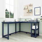 Bureau d'angle avec étagères