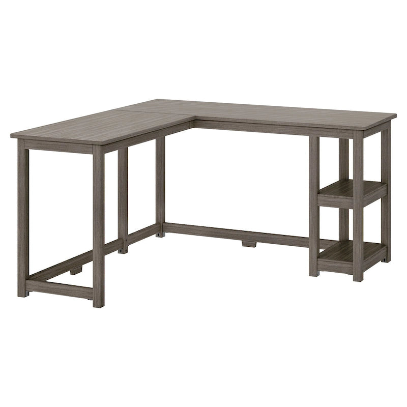 Bureau d'angle avec étagères
