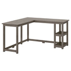 Bureau d'angle avec étagères