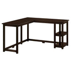 Bureau d'angle avec étagères
