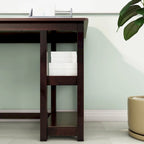 Bureau d'angle avec étagères