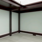 Bureau d'angle avec étagères