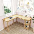Bureau d'angle avec étagères