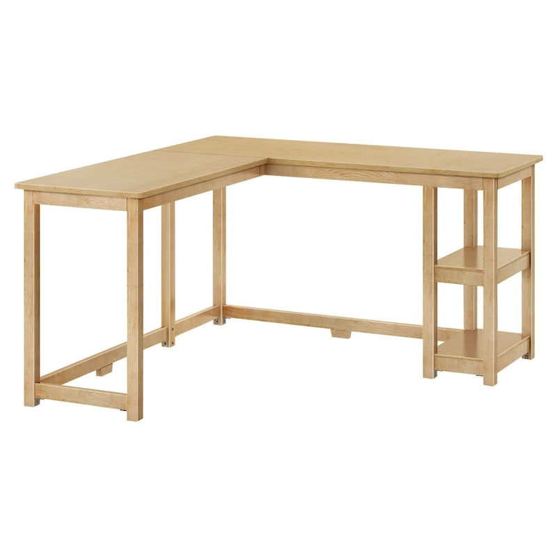 Bureau d'angle avec étagères