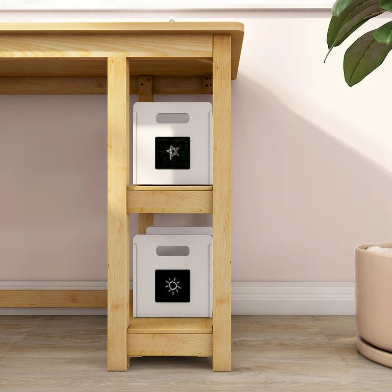 Bureau d'angle avec étagères