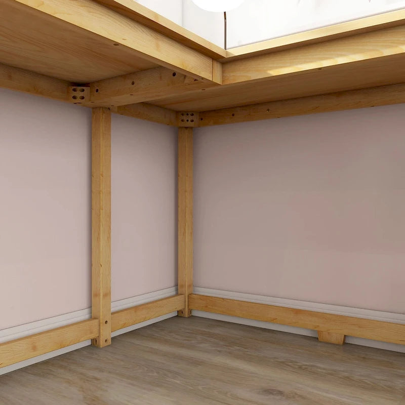 Bureau d'angle avec étagères