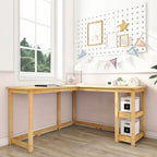 Bureau d'angle avec étagères