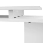Bureau d'angle pivotant 55 pouces : Poste de travail en L avec étagères de rangement