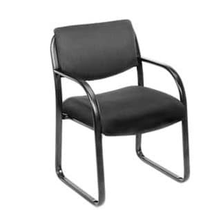 Fauteuil visiteur avec cadre en acier et revêtement en tissu